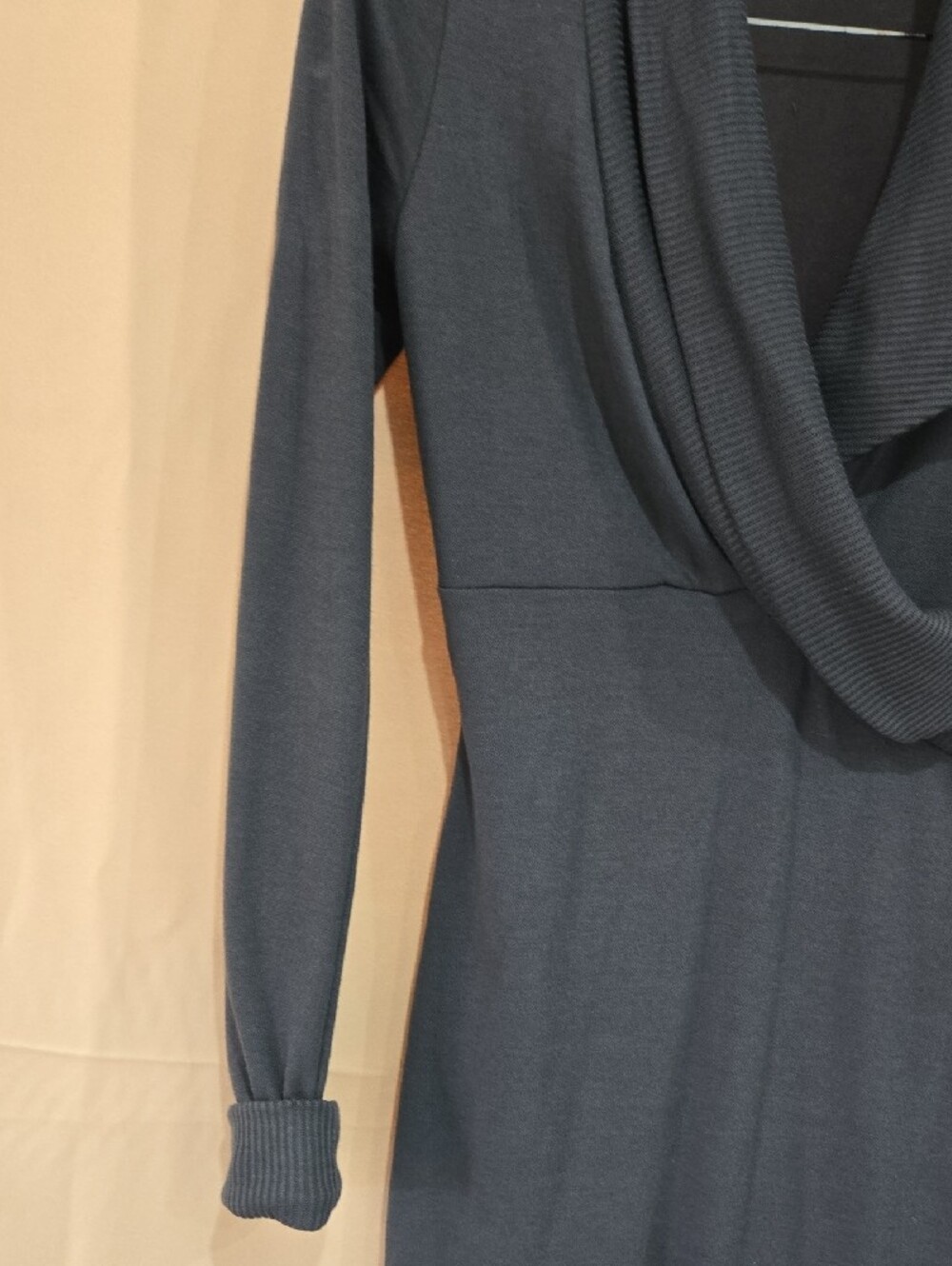 Charcoal Ribbed Shawl-Collar Jacket - Picture 3 of 8
